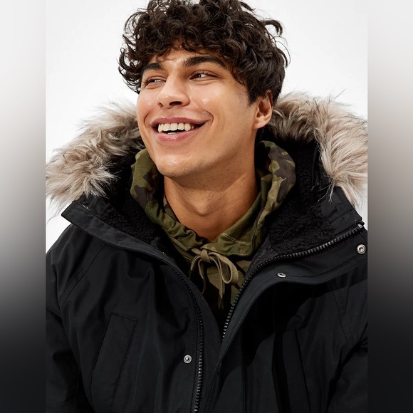 American Eagle Outfitters Mens Med Expedition Parka Heavy Coat Puffer Jacket Y2K - Picture 1 of 16